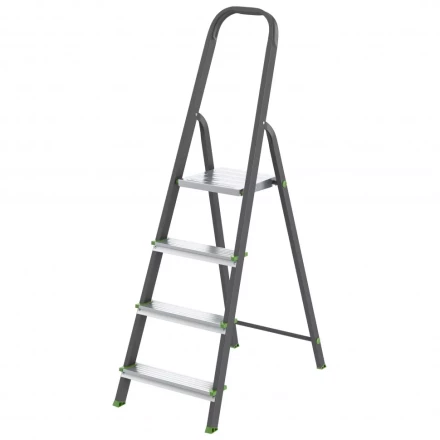 Стремянка 4 ступени стальной Профиль алюминиевые ступени Россия Сибртех 97954 купить в Перми