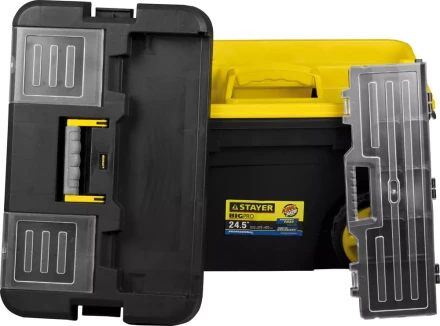 Ящик-тележка для инструмента &quot;BIGPRO&quot; пластиковая, STAYER Professional 38107-24 купить в Перми
