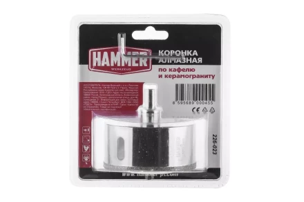 Коронка алмазная HAMMER Ф82мм HEX(DHS82.0*65/5) купить в Перми
