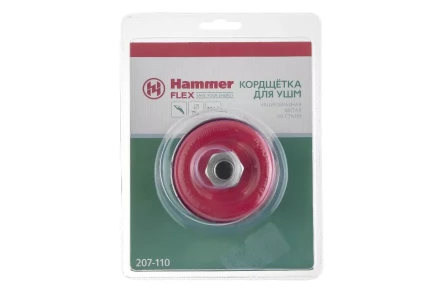 Кордщетка HAMMER чаша 75мм для УШМ витая сталь (207-110) купить в Перми