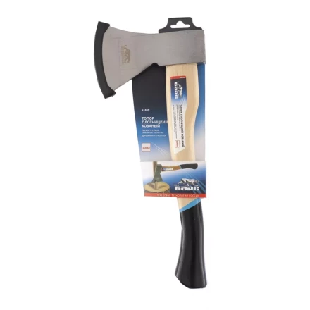 Топор плотницкий кованый деревянная рукоятка 800гр пескоструйное покрытие полотна БАРС 21654 купить в Перми