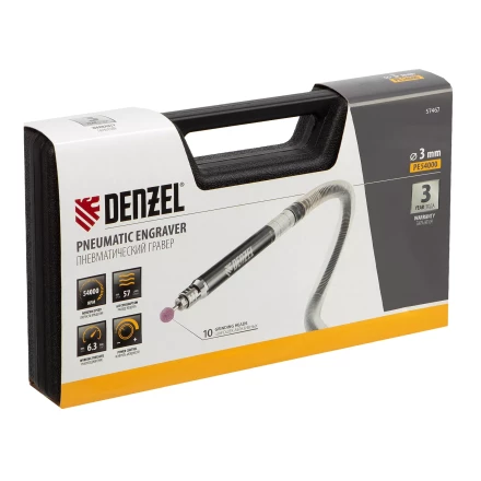 Пневматический гравер Denzel PE54000, 54000 об/мин, 3 мм, 57 л/мин 57467 купить в Перми