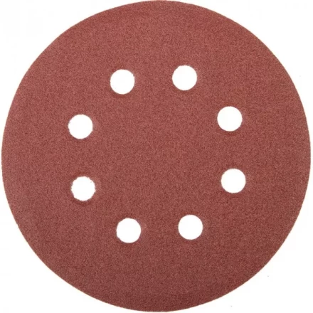 Круг шлифовальный универсальный STAYER &quot;MASTER&quot; из абразивной бумаги на велкро основе, 8 отверстий, Р100, 115мм, 5шт 35450-115-100 купить в Перми