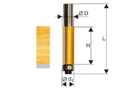 Фреза кромочная прямая ф9,5х13мм хв. 8мм Энкор 46160 купить в Перми