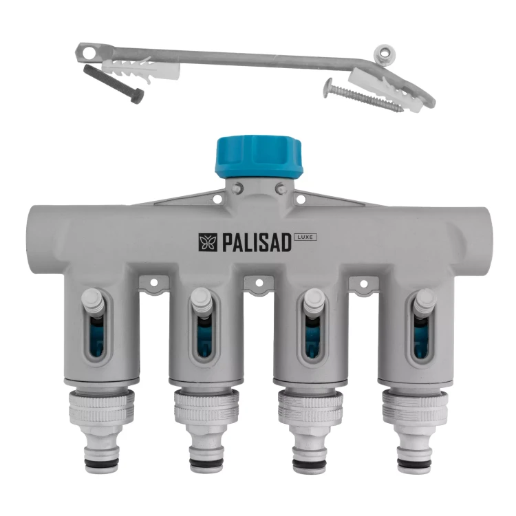 Разветвитель четырёхканальный Palisad 65833, с внутренней резьбой 3/4", алюминий, LUXE купить в Перми