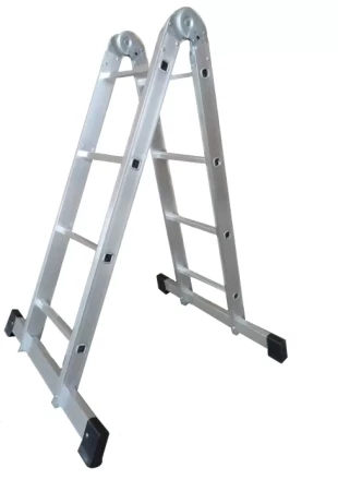 Лестница 2-х секционная алюминиевая шарнирная 2*4 1013313 купить в Перми