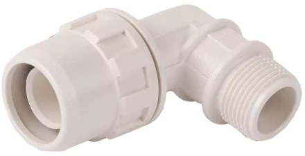 Муфта ЗУБР &quot;ШиреФит&quot; соединительная угловая 90°, &quot;штуцер с гайкой - внешняя резьба&quot;, 20мм-3/4&quot; 51465-20-3/4 купить в Перми