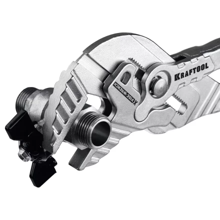 Клещи переставные-гаечный ключ с двухкомпонентными рукоятками и пластиковыми накладками 22069 купить в Перми