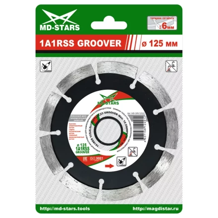 Диск алмазный по бетону 1A1RSS GROOVER MD-STARS 230*6.0*10*15T*22,23 mm купить в Перми