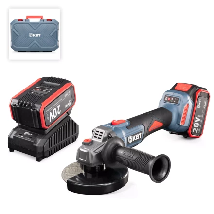 Угловая шлифмашина аккумуляторная бесщеточная КВТ GB-20-125 с оснасткой до 125 мм (102595) купить в Перми