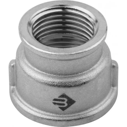 Муфта ЗУБР &quot;ЭКСПЕРТ&quot; переходная, никелированная латунь, 1/2&quot;-3/4&quot; 51292-1/2-3/4 купить в Перми