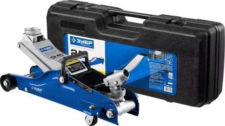 Домкрат гидравлический подкатной T65, 2,5т, 90-360мм, в кейсе, ЗУБР Профессионал 43057-2.5-K 43057-2.5-K купить в Перми