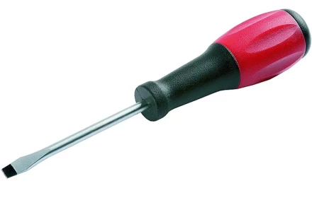 Отвертка ЗУБР &quot;МАСТЕР&quot;, хром-ванадиевая сталь, эргономичная двухкомпонентная рукоятка, SL 3,2х100мм 25231-03-10 купить в Перми