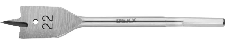 Сверло по дереву перовое, шестигранный хвостовик, DEXX 2945-22, d=22мм 2945-22 купить в Перми