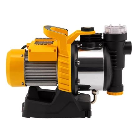 Садовый поверхностный насос Denzel 97305 GP1100SS, 1100 Вт, 4000 л/ч, подъем 45 м, пластик купить в Перми