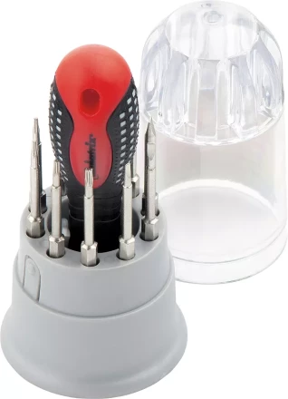 Отвертка для точных работ Fusion с насадками 11 предметов в пластиковом пенале 3-х компонентная рукоятка Matrix 11582 купить в Перми