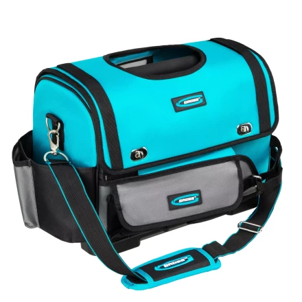 Переноска для инструмента Gross 90274, 400х225х300мм, пластиковое дно, наплечный ремень купить в Перми