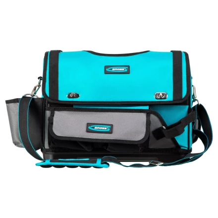 Переноска для инструмента Gross 90274, 400х225х300мм, пластиковое дно, наплечный ремень купить в Перми