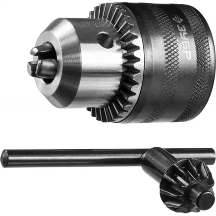 Патрон ЗУБР &quot;ЭКСПЕРТ&quot; цельнометаллический для дрели, с ключом, 13мм, 1/2&quot; 2908-13-1/2_z01 купить в Перми