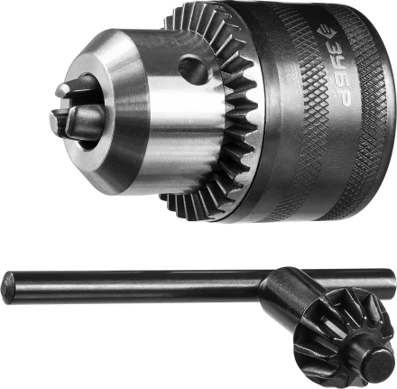 Патрон ЗУБР &quot;ЭКСПЕРТ&quot; цельнометаллический для дрели, с ключом, 13мм, 1/2&quot; 2908-13-1/2_z01 купить в Перми