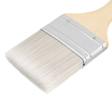 Кисть плоская для лаков &quot;Евро&quot; 2.5&quot;, искусственная щетина, деревянная ручка MTX 83088 купить в Перми