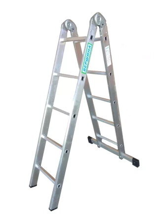 Лестница 2-х секционная алюминиевая шарнирная 2*5 1013314 купить в Перми