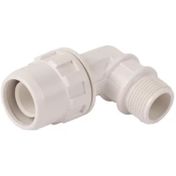 Муфта ЗУБР "ШиреФит" соединительная угловая 90°, "штуцер с гайкой - внешняя резьба", 26мм-3/4" 51465-26-3/4