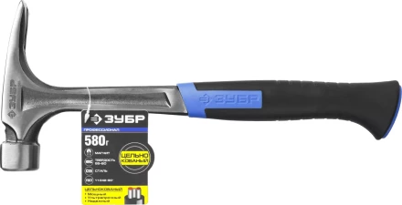Молоток-гвоздодер ЗУБР цельнокованый с двухкомпонентной рукояткой серия ПРОФЕССИОНАЛ купить в Перми