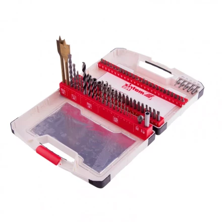 Набор сверл комбинированный по металлу 1-6 мм бетону 4-8 мм дереву 3-8 мм перки биты 44 шт адаптер головки 6 шт 75 предметов Pro Matrix 725675 купить в Перми