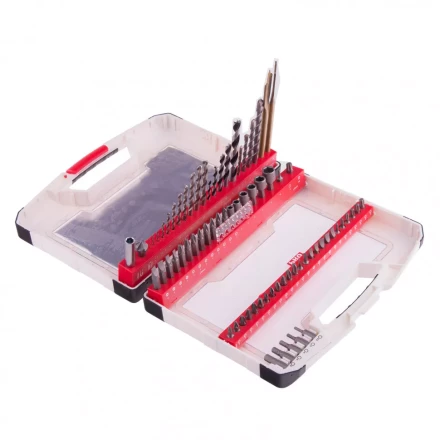 Набор сверл комбинированный по металлу 1-6 мм бетону 4-8 мм дереву 3-8 мм перки биты 44 шт адаптер головки 6 шт 75 предметов Pro Matrix 725675 купить в Перми