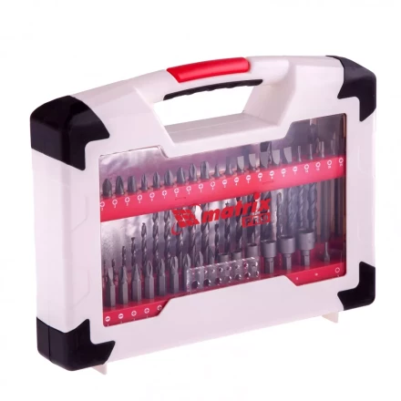 Набор сверл комбинированный по металлу 1-6 мм бетону 4-8 мм дереву 3-8 мм перки биты 44 шт адаптер головки 6 шт 75 предметов Pro Matrix 725675 купить в Перми