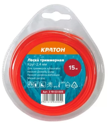 Леска триммерная Кратон Круг-2,4мм 3 19 03 005 купить в Перми
