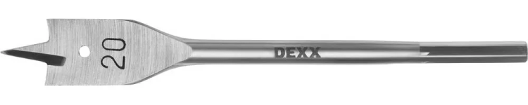 Сверло по дереву перовое, шестигранный хвостовик, DEXX 2945-20, d=20мм 2945-20 купить в Перми