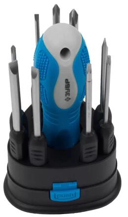 Набор ЗУБР Отвертка &quot;ЭКСПЕРТ&quot; со сменными стержнями 60мм, SL 3,0, 4,0, 5,0, 6,0мм, PH№ 0, 1, 2, TORX 10, 15, 10пред. 25282-H10 купить в Перми