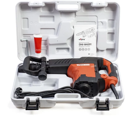 Молоток отбойный ESPIRA DHI-M4201 (sds max 220 –240В/50-60 Гц, мощность 1500 Вт, эн. удара 27 Дж, вес 10.9 кг, кейс), 400651 купить в Перми