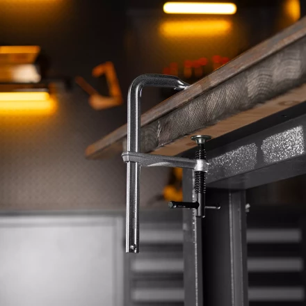 Струбцина F-образная Denzel, 80x150мм, кованая 20464 купить в Перми