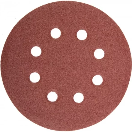 Круг шлифовальный универсальный STAYER &quot;MASTER&quot; из абразивной бумаги на велкро основе, 8 отверстий, Р120, 115мм, 5шт 35450-115-120 купить в Перми