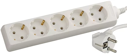Удлинитель СВЕТОЗАР электрический с заземлением, евро, 5 гнезд, 2м SV-55053-2 купить в Перми