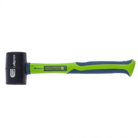 Киянка резиновая 225г черная резина с фибергласовой рукояткой СИБРТЕХ артикул 11163 купить в Перми