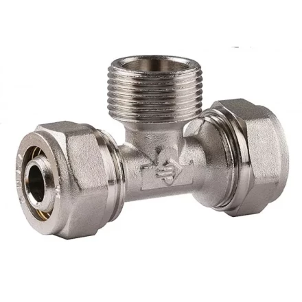 Тройник ЗУБР с наружной резьбой, цанга-штуцер, 1/2&quot;х16х2,0 мм, никель 51404-16-1/2 купить в Перми