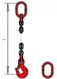 Строп цепной одноветвевой 1СЦ 2 т  L=3 м  8 кл купить в Перми