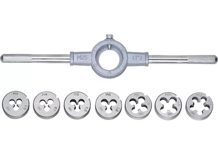 Набор плашек М3 - М12 8 предметов СИБРТЕХ 77309 купить в Перми