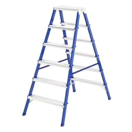 Стремянка двусторонняя 6 ступеней стальная Сибртех 97936 купить в Перми