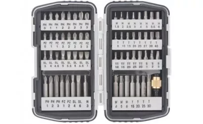 Набор бит,магнитный адаптер,CrV,в плат.боксе,64шт MATRIX 11327 купить в Перми