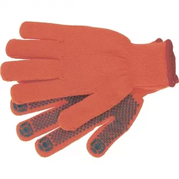 Перчатки вязаные полиакрилонитрильные плюшевого переплет.,ПВХ &quot;точка&quot;, 10 кл.,58гр СИБРТЕХ  Россия 67768 купить в Перми