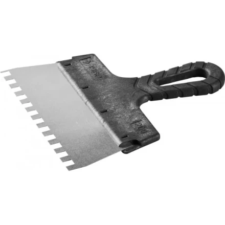 Шпатель ЗУБР &quot;МАСТЕР&quot; ФАСАДНЫЙ, нержавеющее полотно, 200мм, зуб 8х8мм 10078-20-08 купить в Перми