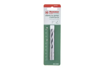 Сверло по дереву HAMMER Ф6х93мм (DR WD WR 6,0мм*93/57мм) купить в Перми