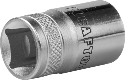 Торцовая головка KRAFTOOL &quot;INDUSTRIE QUALITAT&quot;, Cr-V, SUPER-LOCK, хромосатинированная, 1/2&quot;, 15 мм 27801-15_z01 купить в Перми