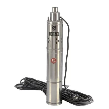 Скважинный насос Denzel DWS-3,5-100, винтовой, диаметр 3,5&quot;, 800 Вт, 1700 л/ч, напор 100 м 97251 купить в Перми