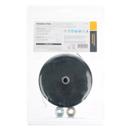 Катушка  триммер. полуавтомат. легкая заправка гайка М10 М10 М8, лев. шаг 1,0  1,25мм// Denzel 96390 купить в Перми